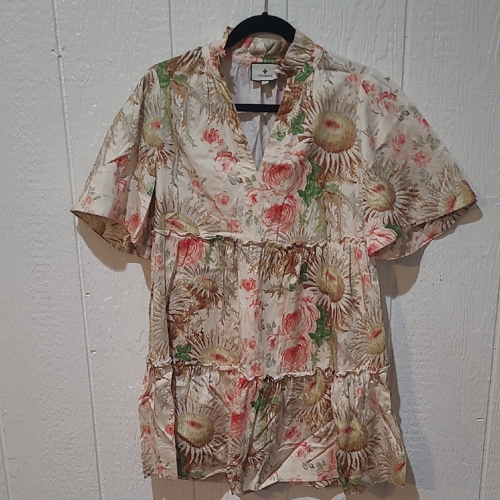 Tuckernuck Sun Faded Floral Crawford Mini Dress Size M View 2